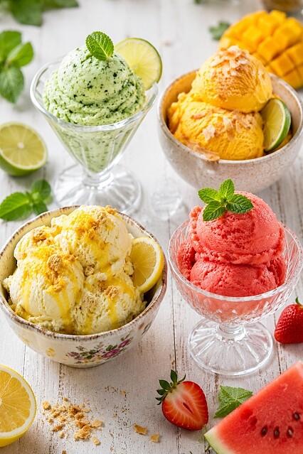Lody owocowe bez maszynki - 4 smaki